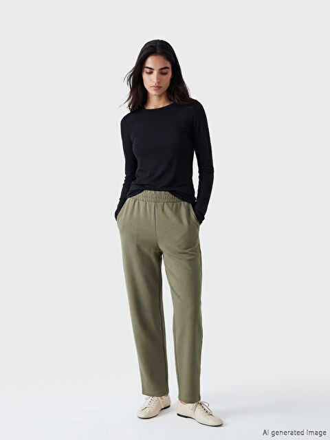 Natuvera Beli Lastikli Kadın Eşofman Altı - S6P803Z8-ZYL