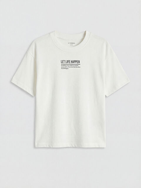 LCW baby Bisiklet Yaka Baskılı Erkek Çocuk Tişört