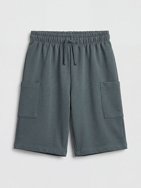 LCW Kids Beli Lastikli Erkek Çocuk Kargo Cepli Şort