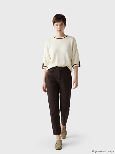 Soulife Mom Fit Kadın Jean Pantolon