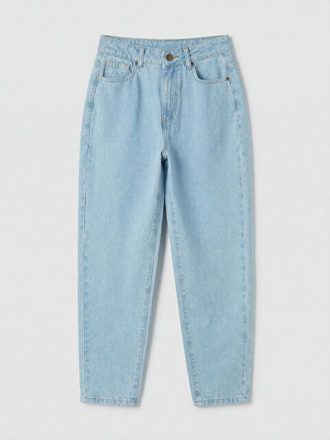 Soulife Yüksek Bel Mom Fit Kadın Jean Pantolon