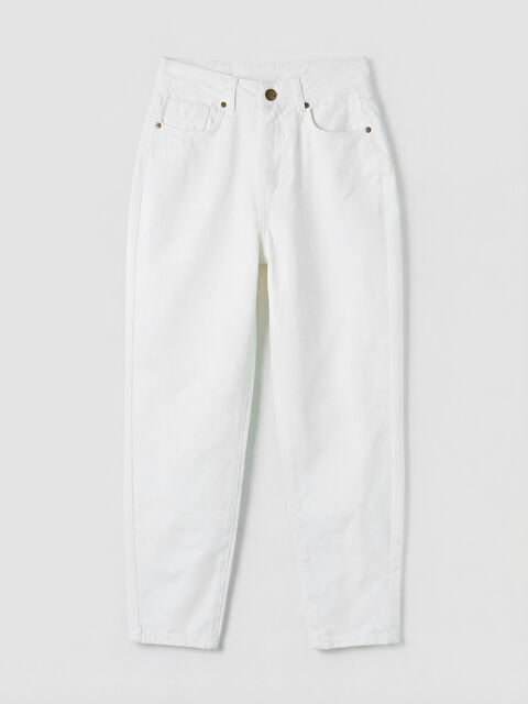 Soulife Yüksek Bel Mom Fit Kadın Jean Pantolon