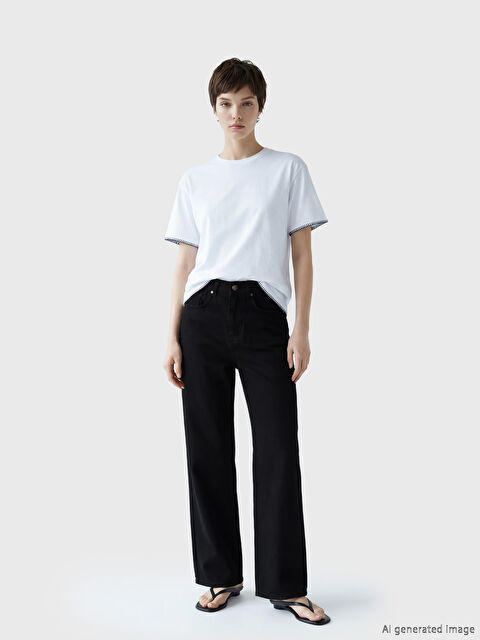 Soulife Wideleg Kadın Jean Pantolon