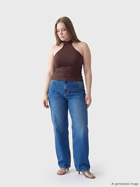 Soulife Wideleg Kadın Jean Pantolon