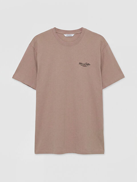 LCW Vision Loose Fit Bisiklet Yaka Baskılı Erkek Tişört