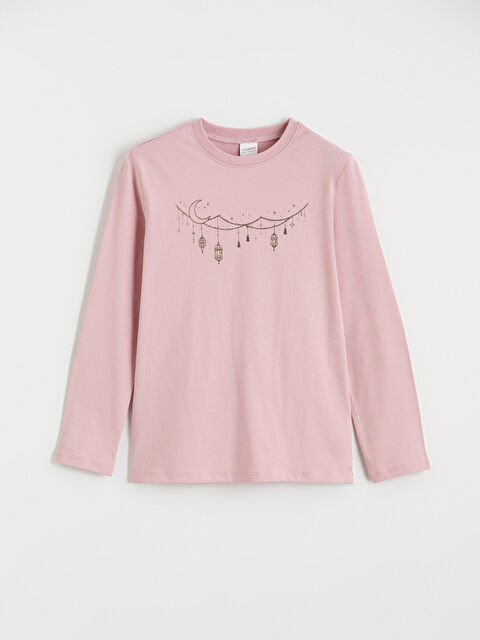 LCW Kids Baskılı Kız Çocuk Pijama Üst