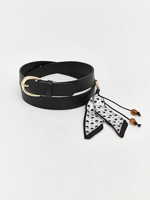 LCW ACCESSORIES Deri Görünümlü Aksesuarlı Kadın Kemer  - S6P893Z8-RQL