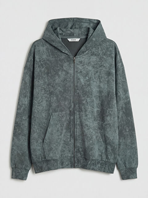 XSIDE Oversize Kapüşonlu Erkek Fermuarlı Sweatshirt - S6P906Z8-J2A