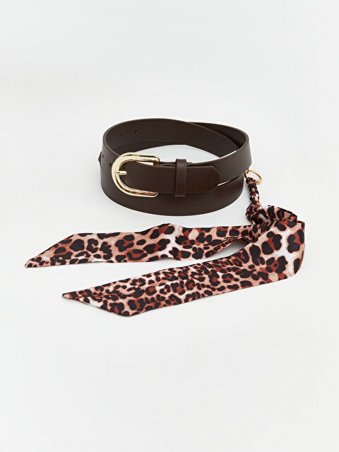 LCW ACCESSORIES Deri Görünümlü Aksesuarlı Kadın Kemer - S6P944Z8-DJ7