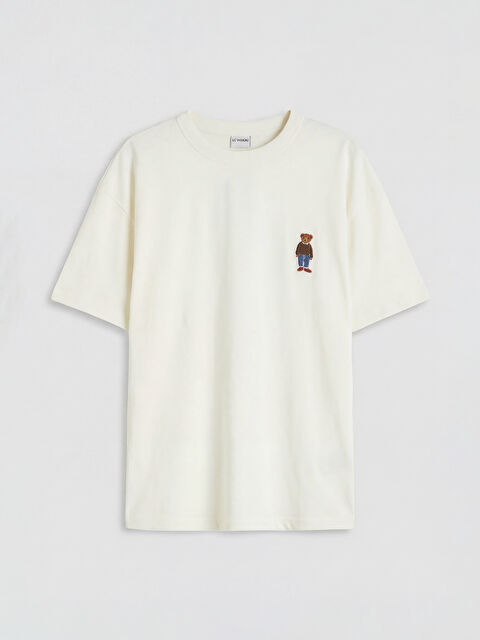 LCW Kids Ayı Teddy Nakışlı Erkek Çocuk Tişört - S6P961Z4-R9J