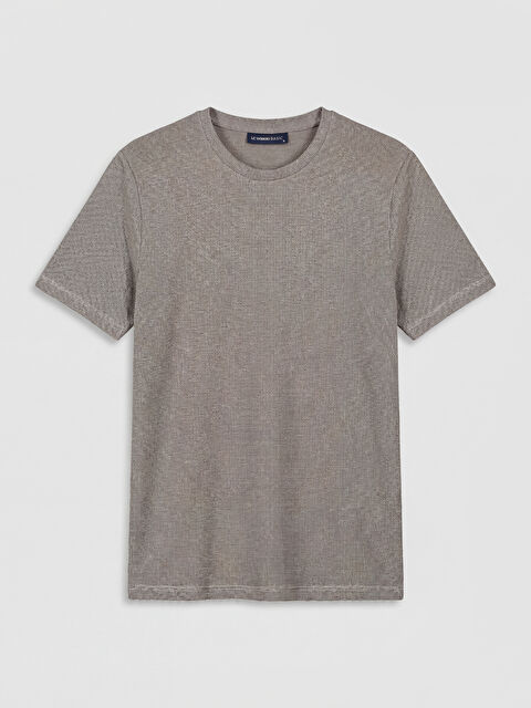 LCWAIKIKI Classic Bisiklet Yaka Erkek Tişört - S6Q039Z8-MJD