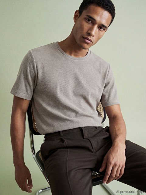 LCWAIKIKI Classic Bisiklet Yaka Erkek Tişört