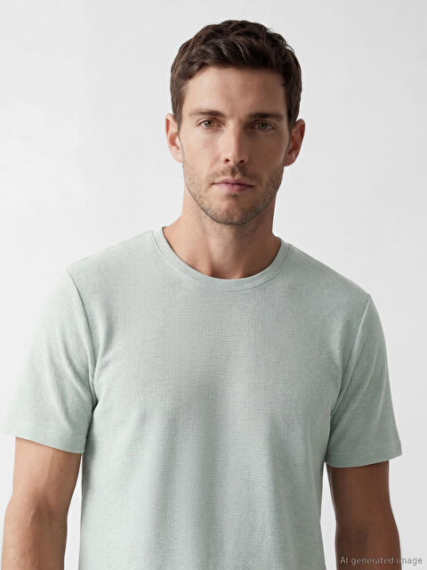 LCWAIKIKI Classic Bisiklet Yaka Erkek Tişört - S6Q039Z8-MK0