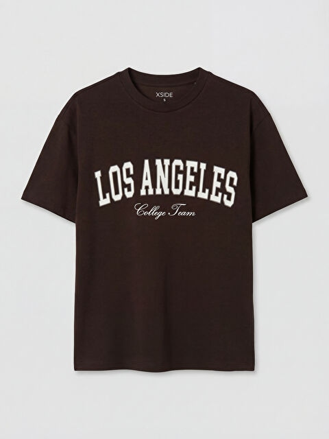 XSIDE Los Angeles Baskılı Soft Touch Kadın Tişört - S6Q060Z8-ZP7