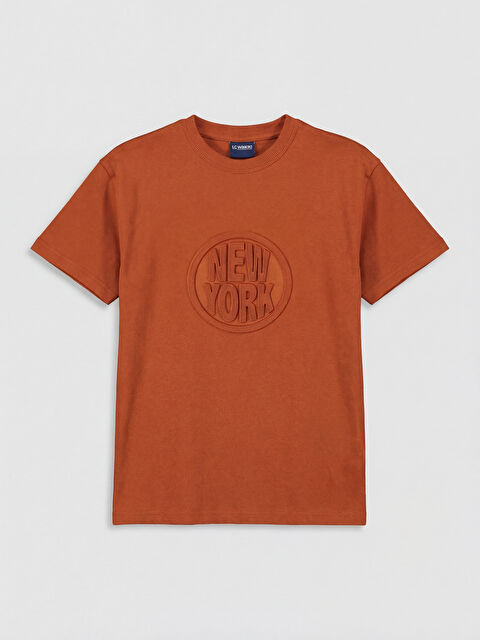 LCW Kids New York Baskılı Erkek Çocuk Tişört - S6Q067Z4-GZM
