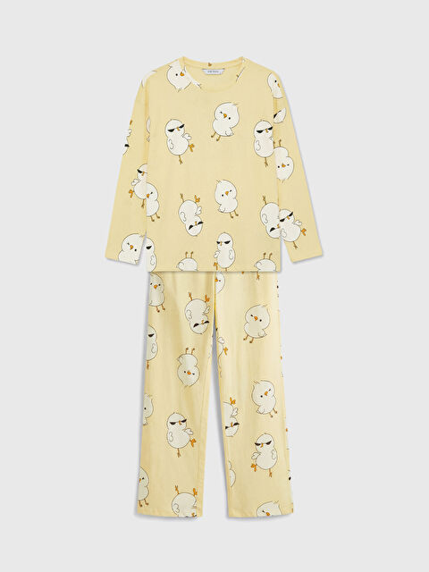 LCW Young Civciv Baskılı Kadın Pijama Takımı - S6Q080Z8-LU9