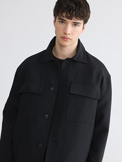 XSIDE Rahat Kalıp Gömlek Yaka Erkek Mont