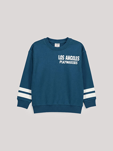 LCW Kids Los Angeles Baskılı Erkek Çocuk Sweatshirt - S6Q107Z1-HKC