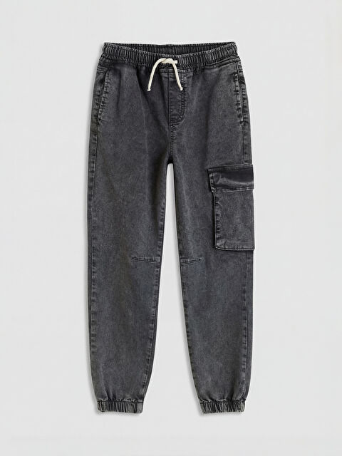LCW Kids Loose Fit Erkek Çocuk Kargo Jean Pantolon - S6Q108Z4-GRD