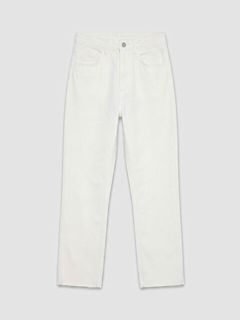 LCW Modest Crop Flare Kadın Jean Pantolon