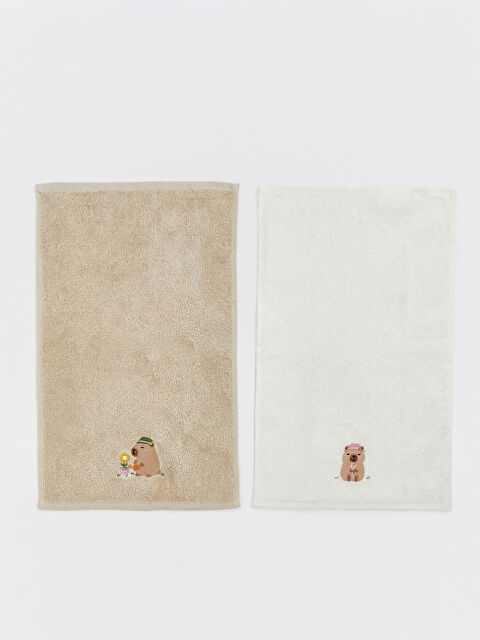 LCW HOME Hayvan Nakışlı El Havlusu 2'li 30x50 cm - S6Q116Z8-QWF
