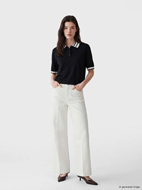 LCW Comfort Wideleg Kadın Jean Pantolon