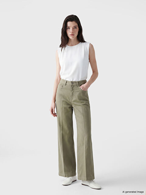 LCW Comfort Wideleg Kadın Jean Pantolon