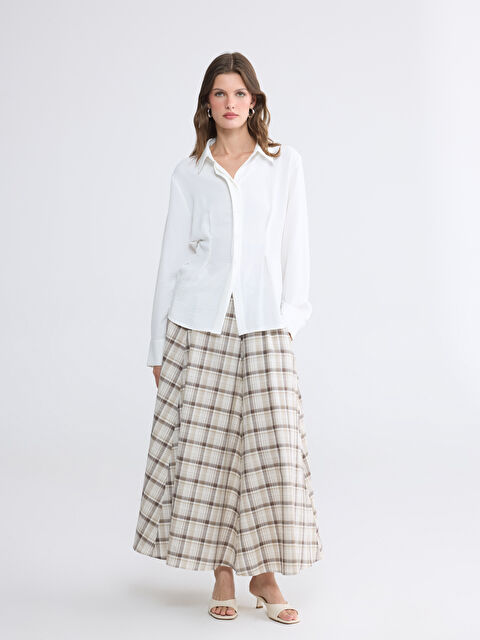 LCWAIKIKI Classic Ekose Kloş Etek