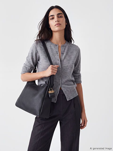 LCW ACCESSORIES Deri Görünümlü Kadın Omuz Çantası