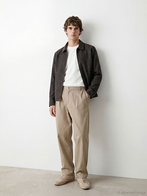 LC WAIKIKI Rahat Kalıp Erkek Pileli Pantolon - S6OO02Z8-CR8