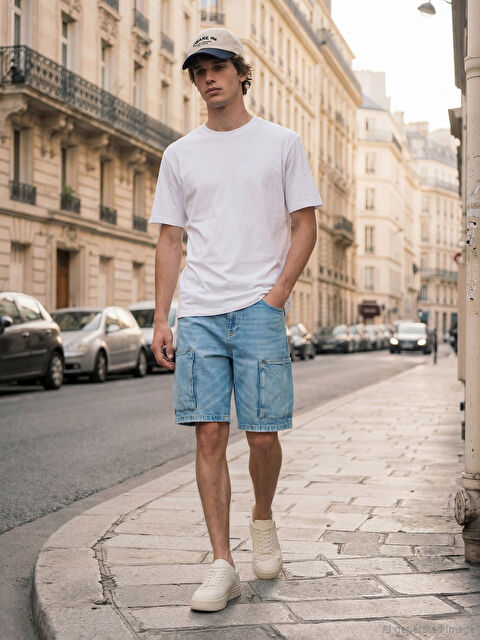 XSIDE Standart Kalıp Erkek Jean Şort