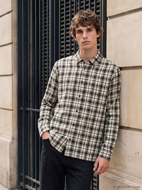 LCW Vision Regular Fit Ekose Erkek Gömlek