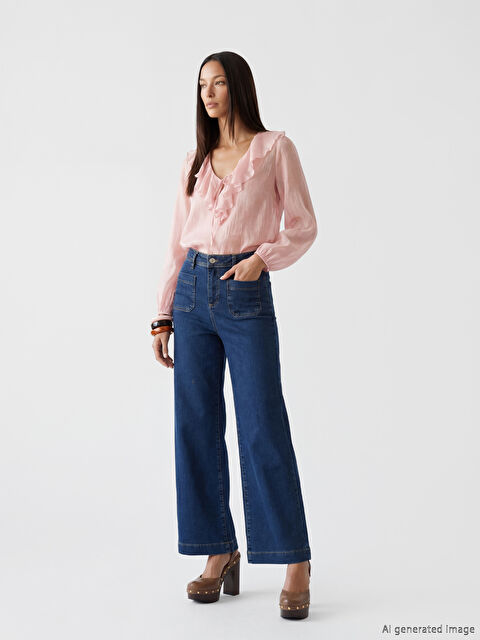 LCWAIKIKI Classic Wideleg Kadın Jean Pantolon