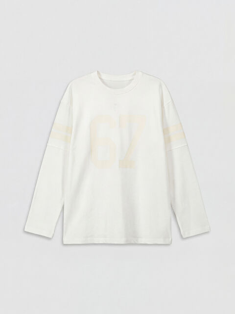 LCW Kids Bisiklet Yaka Baskılı Erkek Çocuk Tişört - S6Q221Z4-FEW