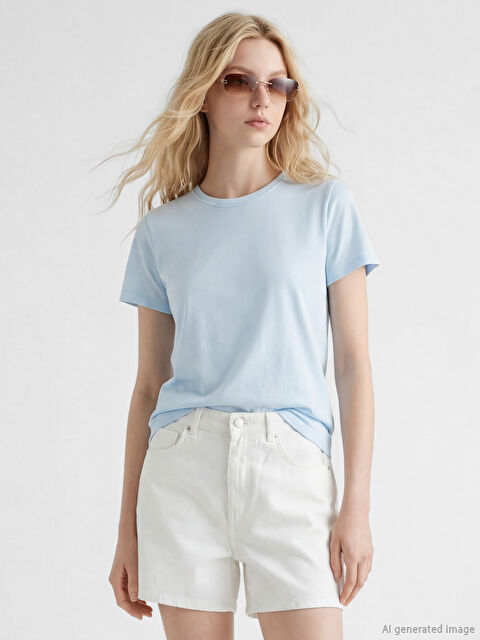 XSIDE Bisiklet Yaka Kadın Tişört