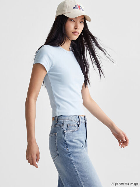 XSIDE Bisiklet Yaka Kadın Tişört