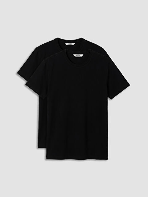 XSIDE Slim Fit Basic Esnek Erkek Tişört 2'li