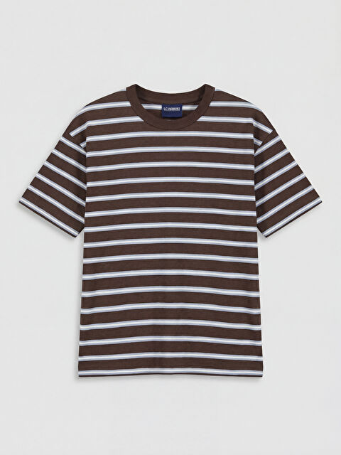 LCW Kids Bisiklet Yaka Çizgili Erkek Çocuk Tişört - S6Q288Z4-LQY