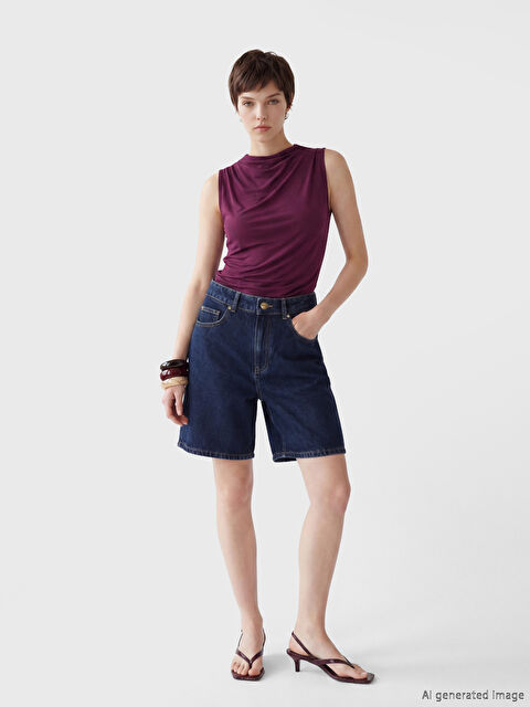 Soulife Regular Fit Kadın Jean Şort