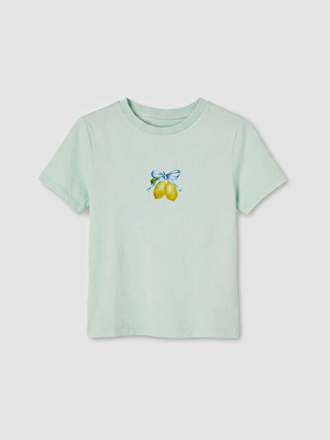 XSIDE Bisiklet Yaka Baskılı Kadın Tişört