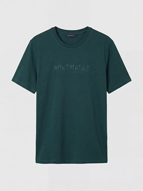 SOUTHBLUE Bisiklet Yaka Baskılı Erkek Tişört