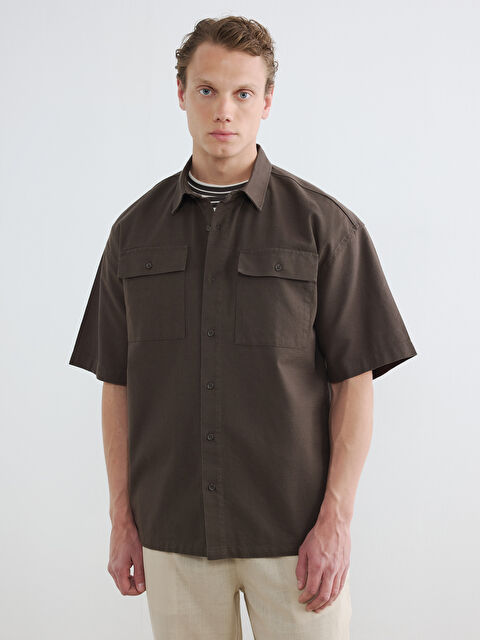 LCW Vision Regular Fit Çift Cepli Erkek Gömlek