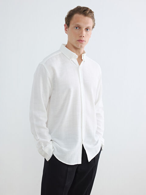 LCW Vision Regular Fit Armürlü Erkek Gömlek