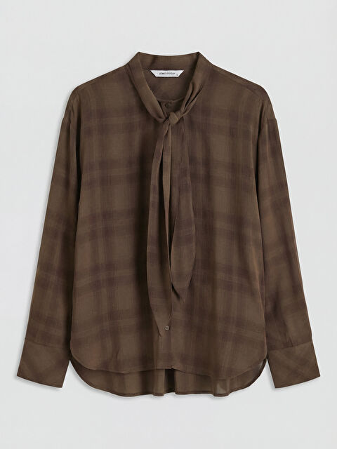 LCW EVERYDAY Şal Yaka Ekose Kadın Gömlek
