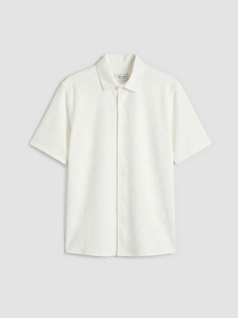 LCW Vision Regular Fit Erkek Dokulu Gömlek - S6Q412Z8-R9J