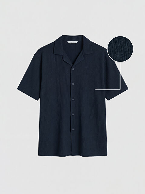 LCW Vision Regular Fit Resort Yaka Erkek Dokulu Gömlek