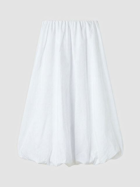 LCWAIKIKI Classic Beli Lastikli Balon Etek