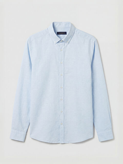 SOUTHBLUE Regular Fit Keten Karışımlı Erkek Gömlek - S6Q431Z8-1J2