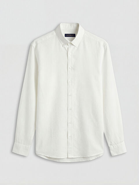 SOUTHBLUE Regular Fit Keten Karışımlı Erkek Gömlek - S6Q431Z8-R9J