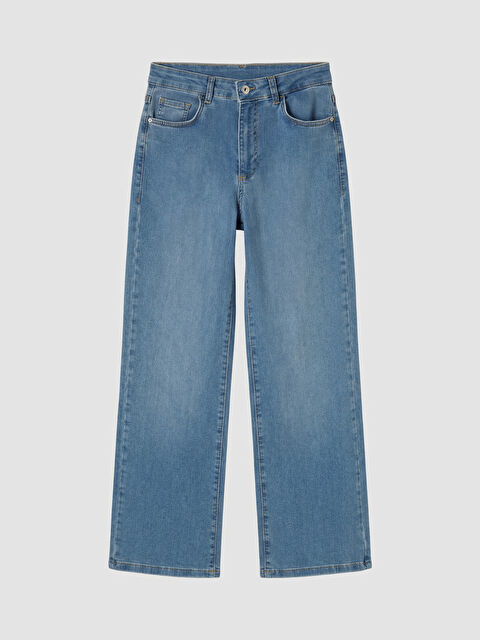 LCWAIKIKI Classic Yüksek Bel Straight Fit Kadın Jean Pantolon